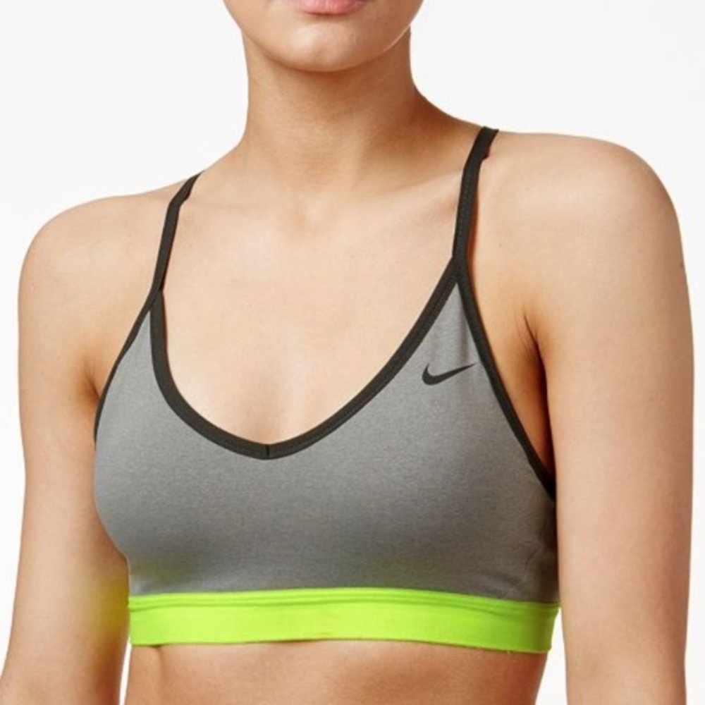 Nike Women’s Sports Bra Grey & Neon Green